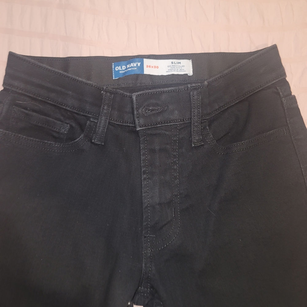 Old Navy Slim Men’s Jeans — Black Stretch Denim